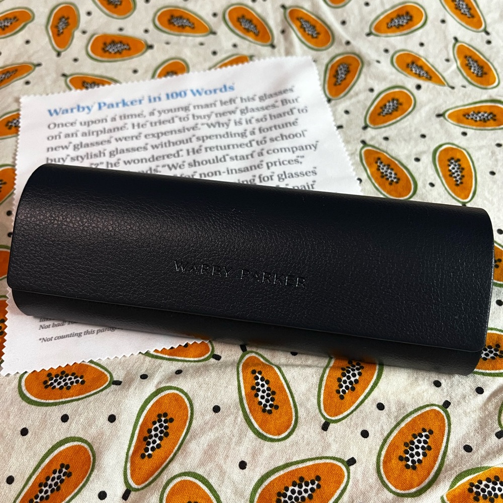 Warby Parker Glasses Case with Cleaning Cloth